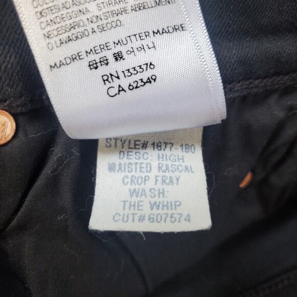 Mother High Waisted Rascal Crop Fray Jeans 26 / 2 - Picture 8 of 11